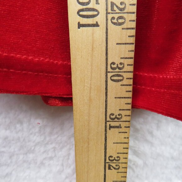 Shein Curve Dress Womens 0XL Red Long Sleeve Velvet Smocked Waist Holiday Party - Picture 9 of 9